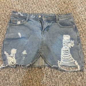 Mini denim skirt